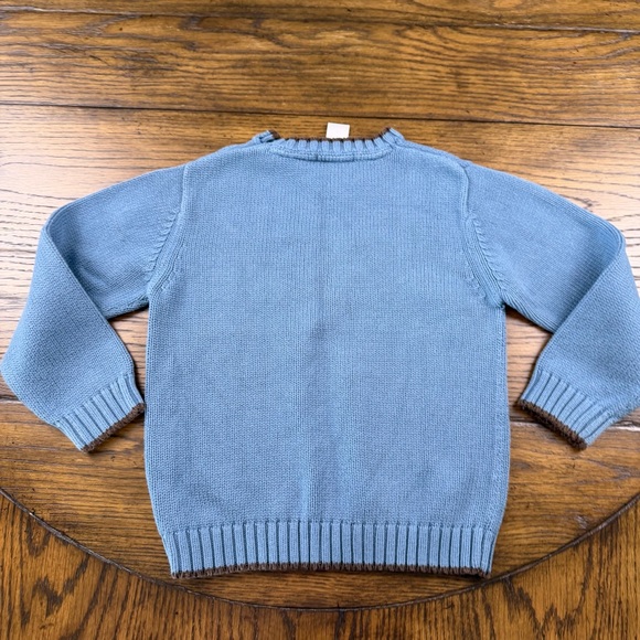 Janie and Jack Blue Knit Polar Bear Sweater 4 - Picture 3 of 3